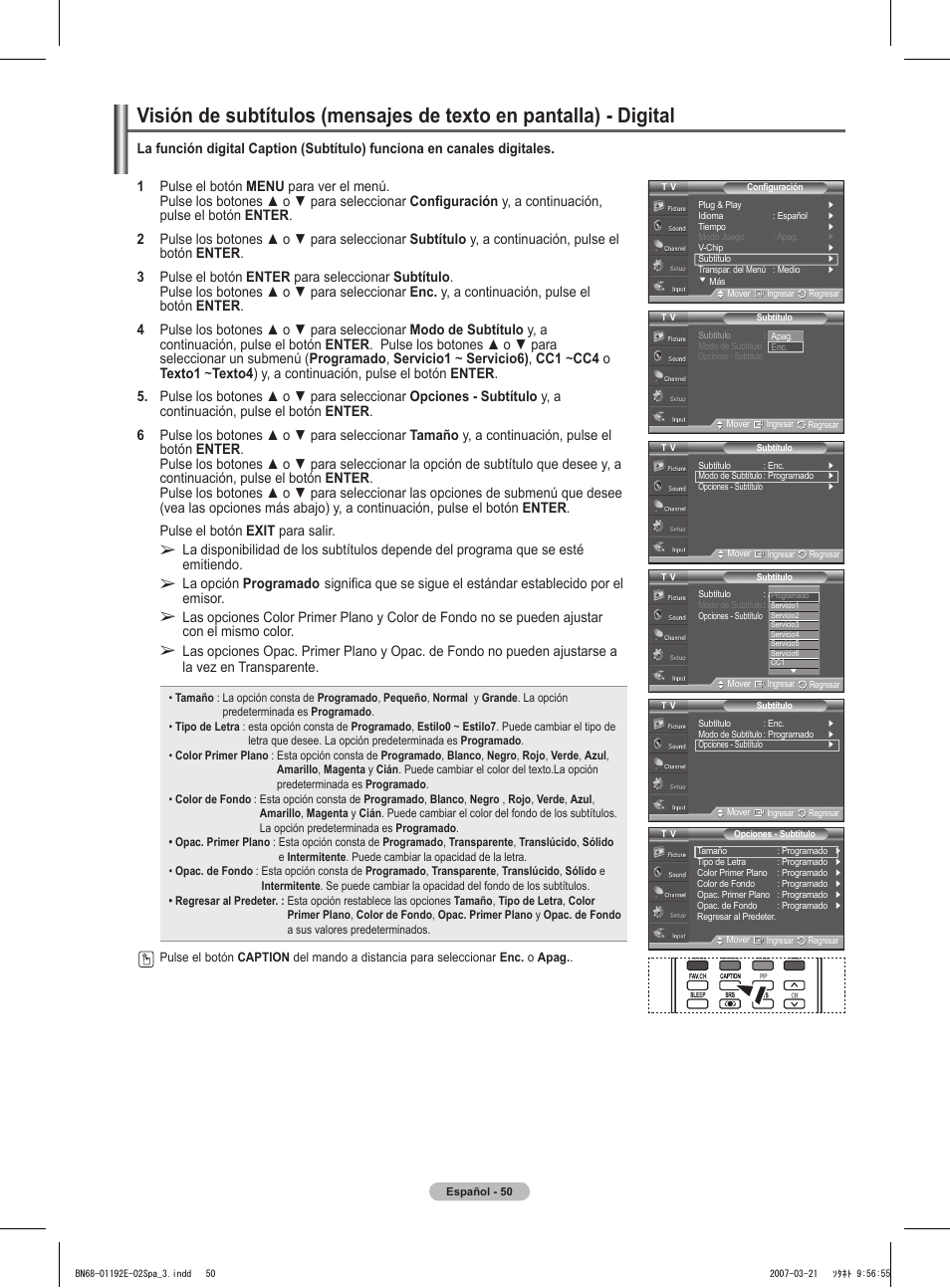 Samsung HPT5054X-XAA User Manual | Page 121 / 144