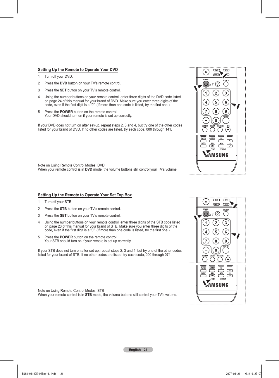 Samsung HPT5054X-XAA User Manual | Page 21 / 144