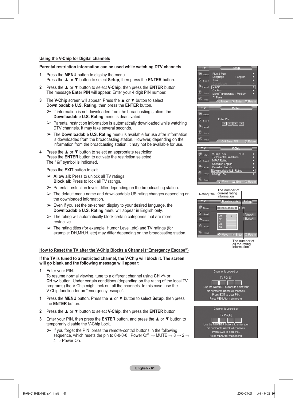 Samsung HPT5054X-XAA User Manual | Page 61 / 144