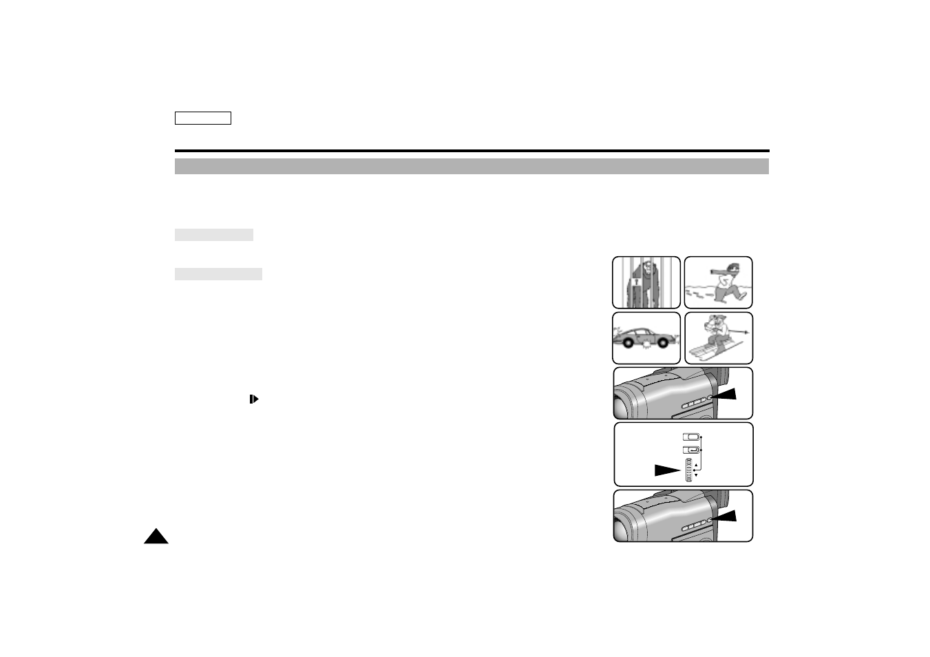 Advanced recording, Mf/af (manual focus/auto focus) | Samsung SC-D77-XAA User Manual | Page 58 / 102