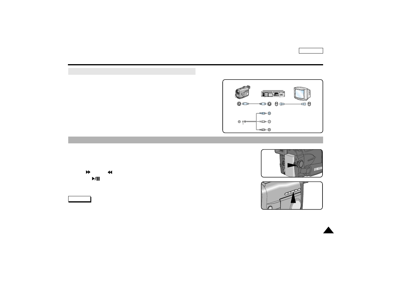 Playing back a tape | Samsung SC-D77-XAA User Manual | Page 69 / 102