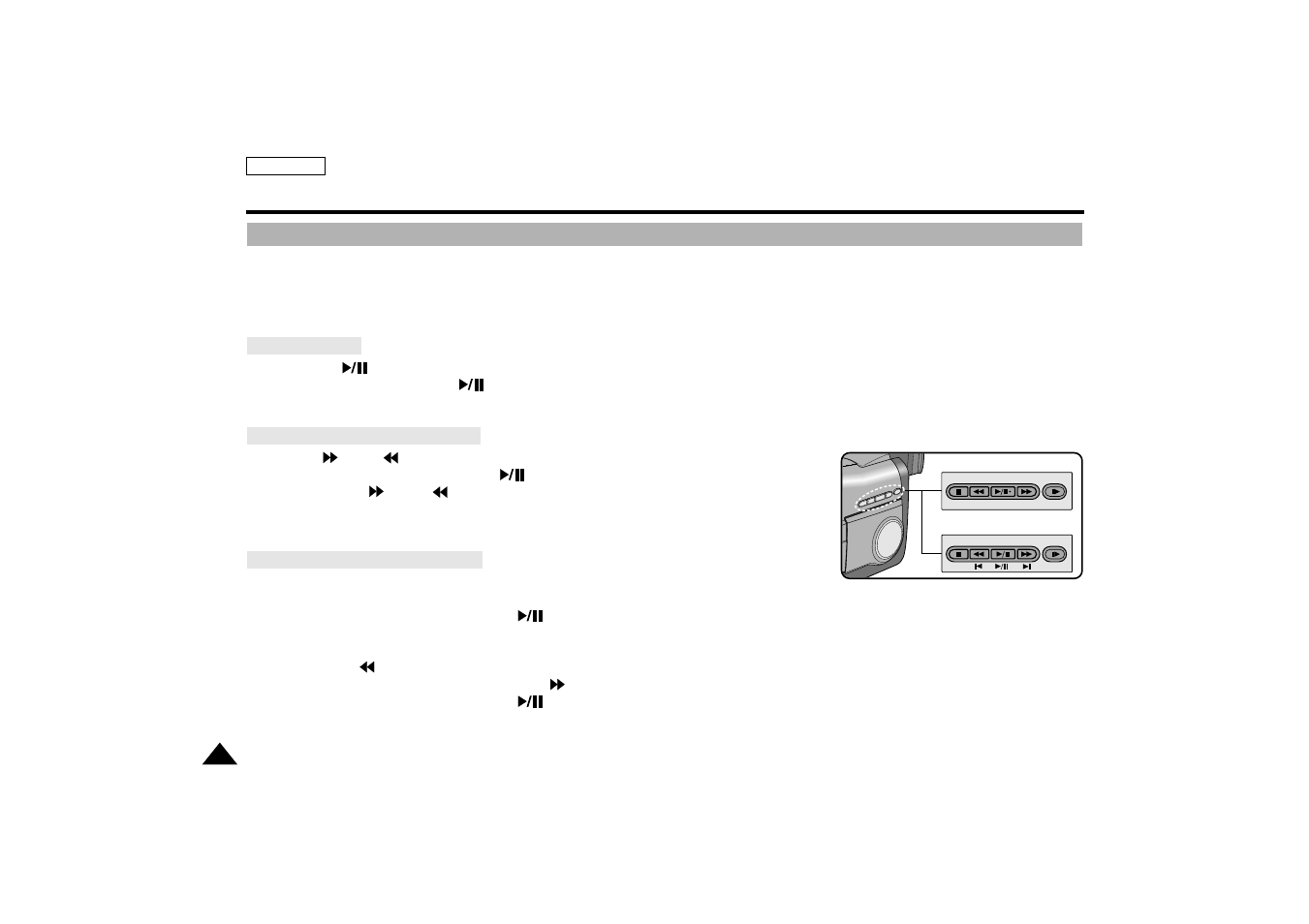 Playing back a tape, Various functions in player mode | Samsung SC-D77-XAA User Manual | Page 70 / 102