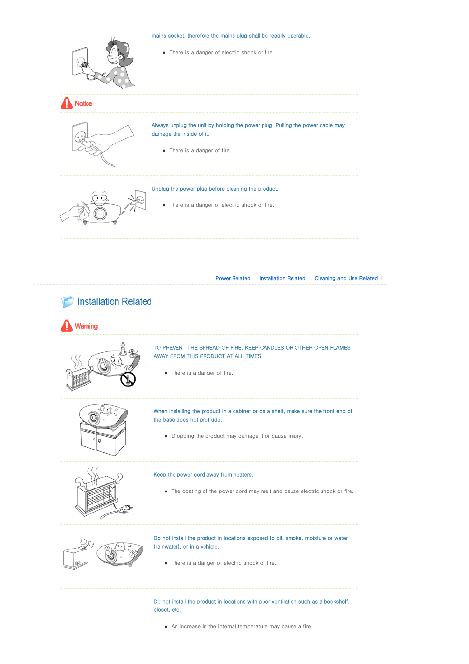 Installation related | Samsung SPA800BX-XAA User Manual | Page 3 / 42