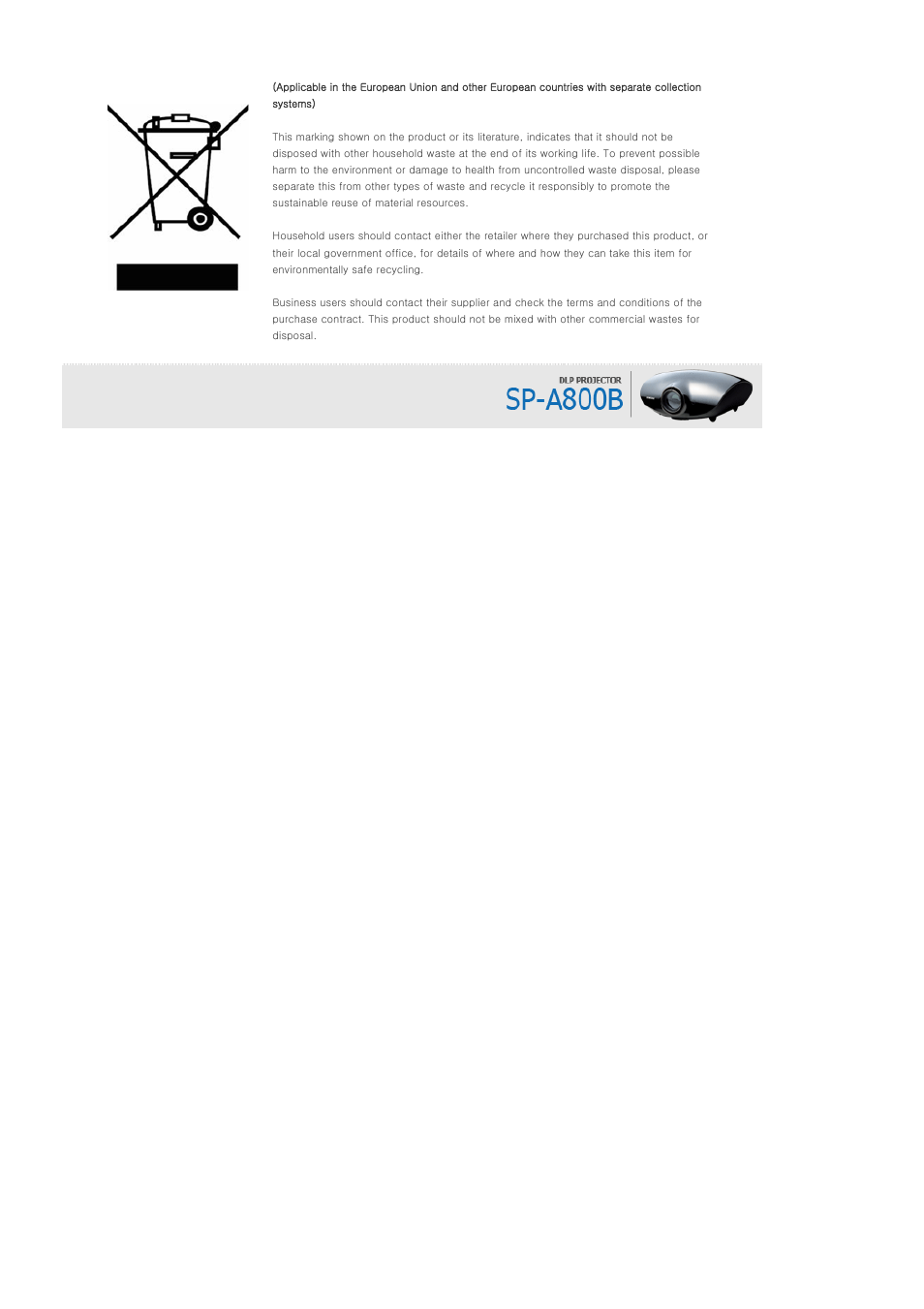 Samsung SPA800BX-XAA User Manual | Page 7 / 42