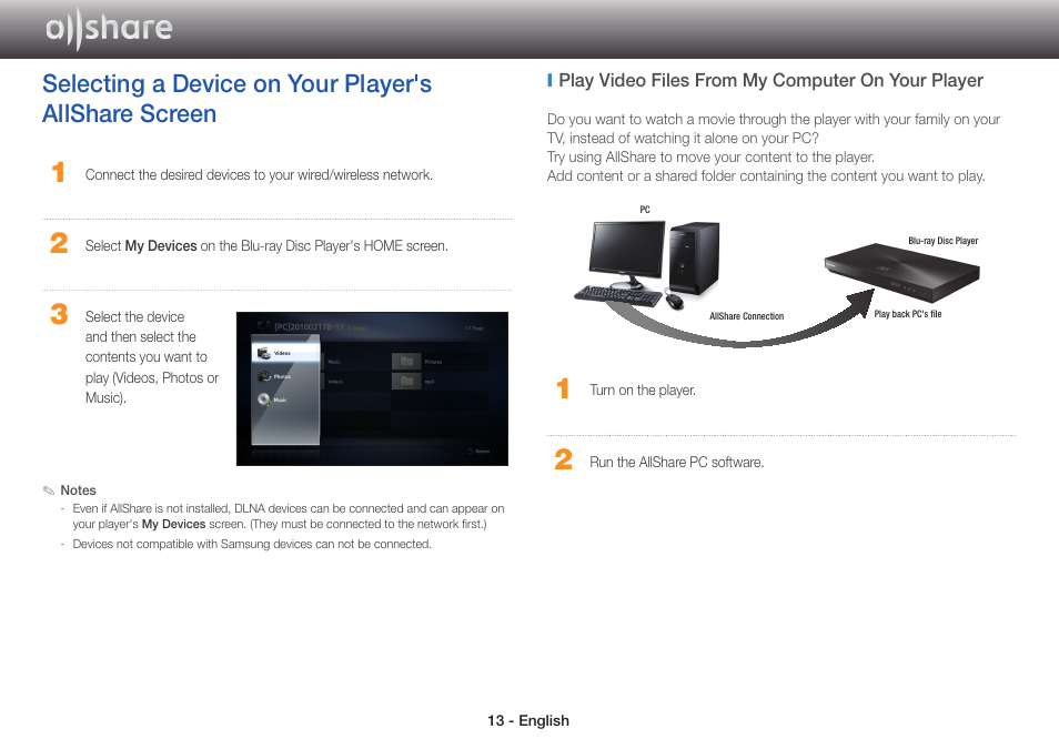 Samsung BD-E5700-ZA User Manual | Page 13 / 15