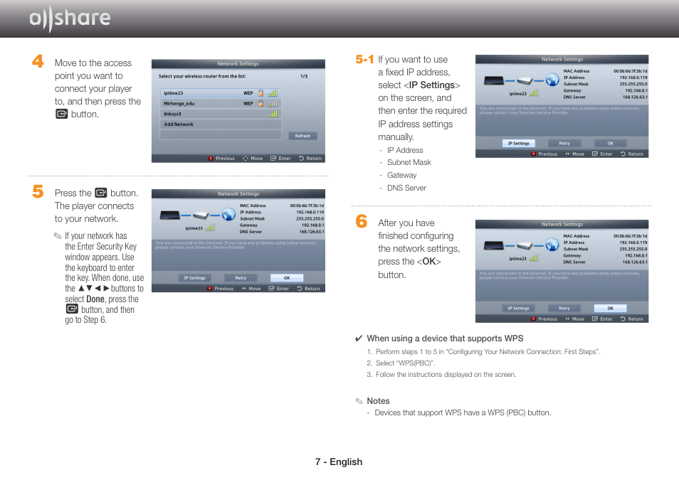 Samsung BD-E5700-ZA User Manual | Page 7 / 15