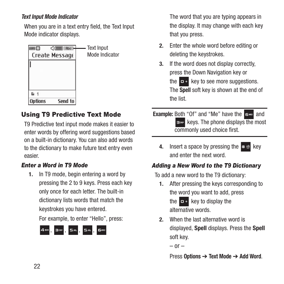 Using t9 predictive text mode | Samsung SGH-A157ZKAATT User Manual | Page 26 / 136