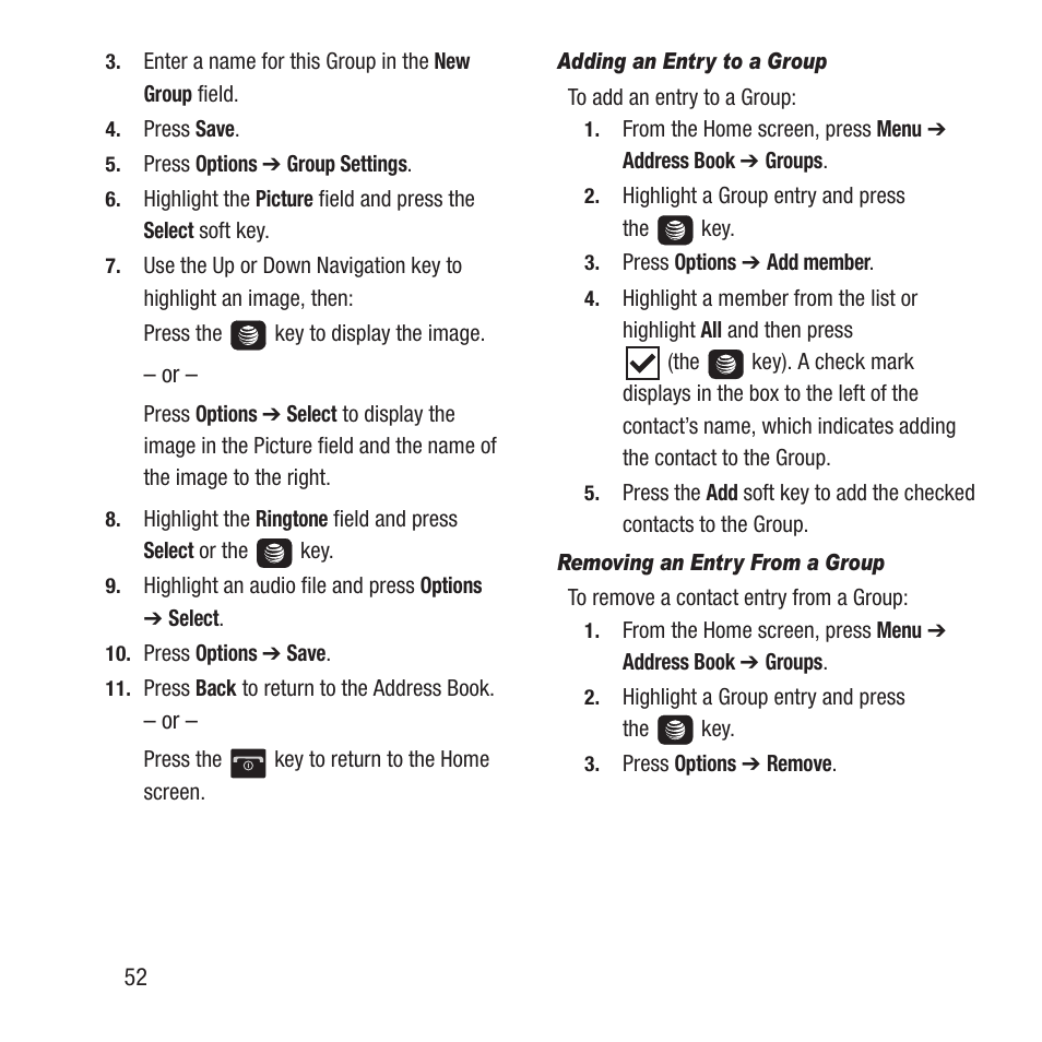 Samsung SGH-A157ZKAATT User Manual | Page 56 / 136