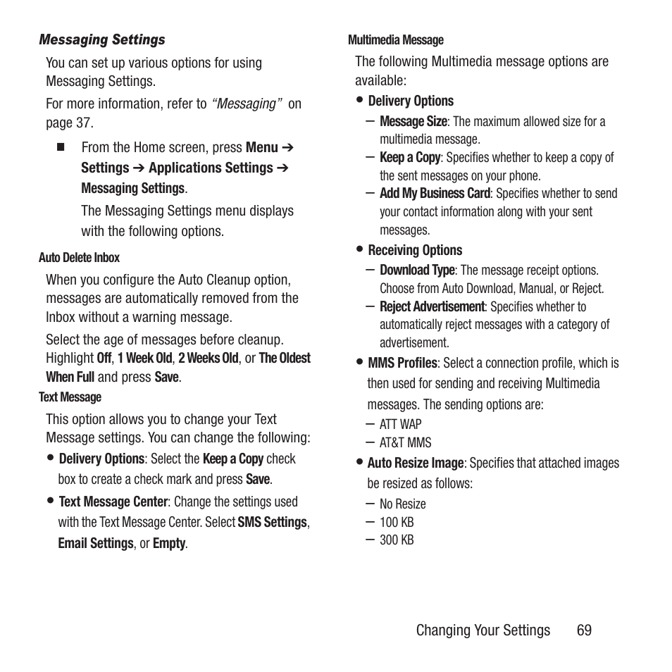 For more information, refer to “messaging | Samsung SGH-A157ZKAATT User Manual | Page 73 / 136