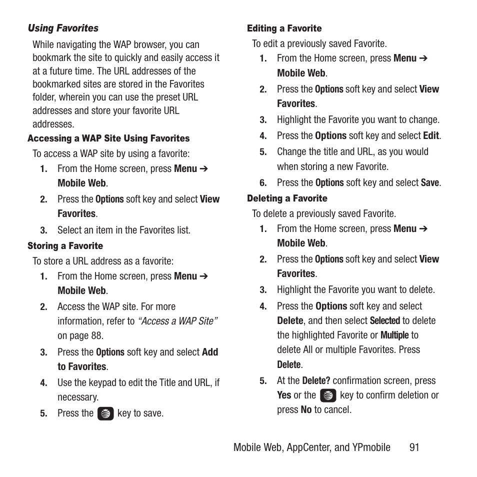 Samsung SGH-A157ZKAATT User Manual | Page 95 / 136