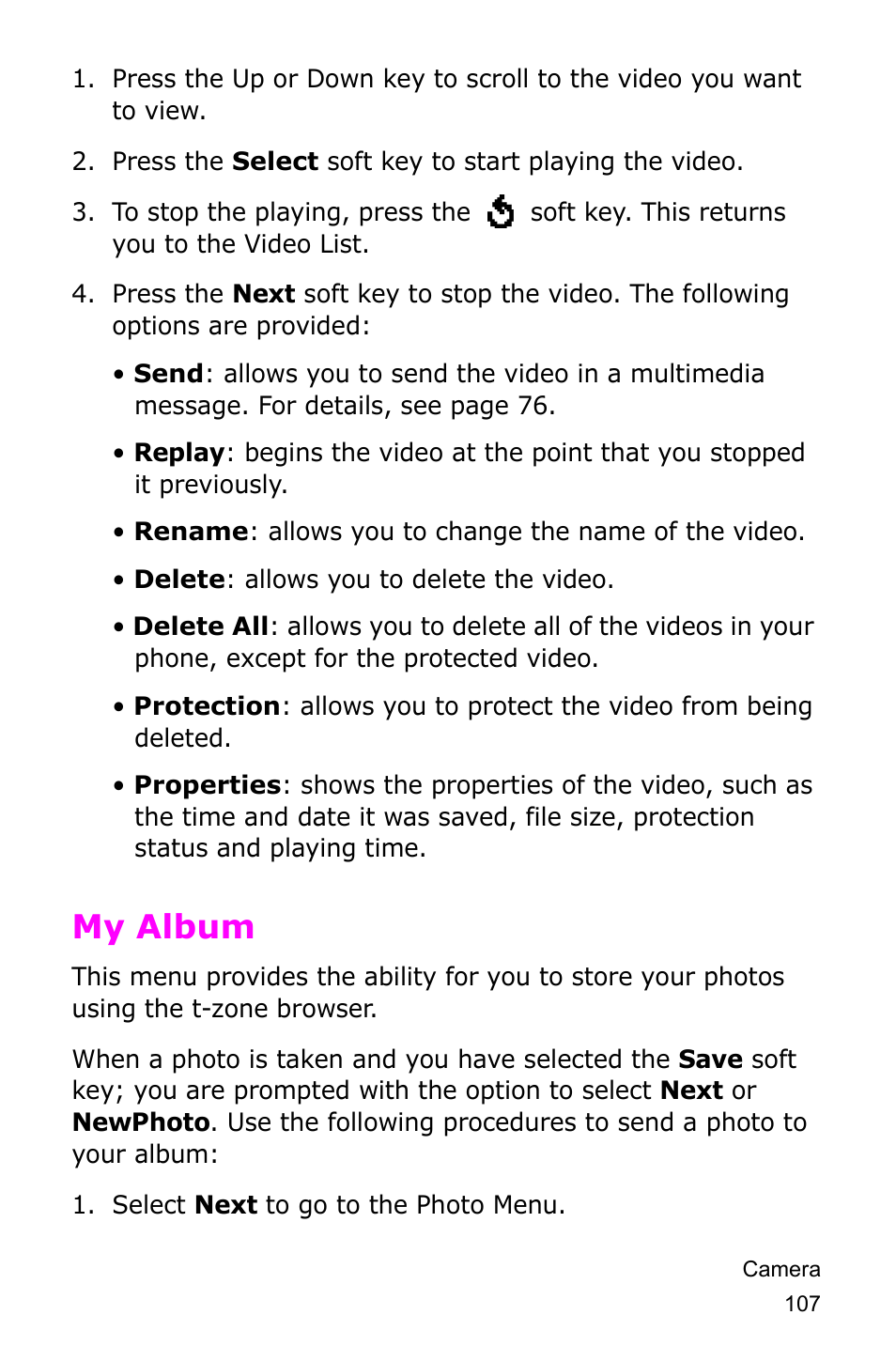 My album | Samsung SGH-D415MSATMB User Manual | Page 110 / 200