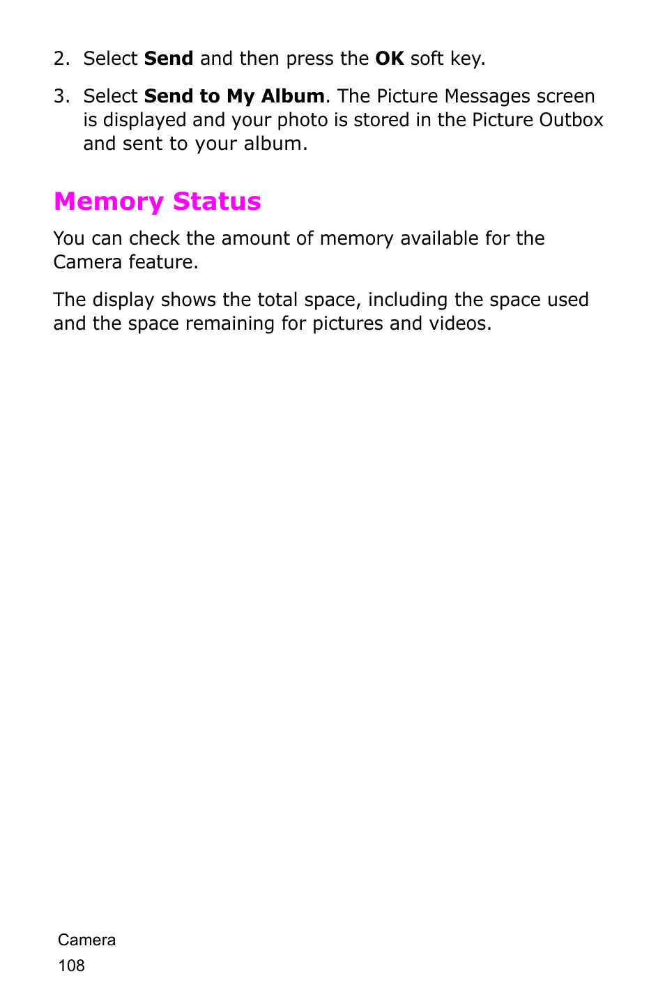 Memory status | Samsung SGH-D415MSATMB User Manual | Page 111 / 200