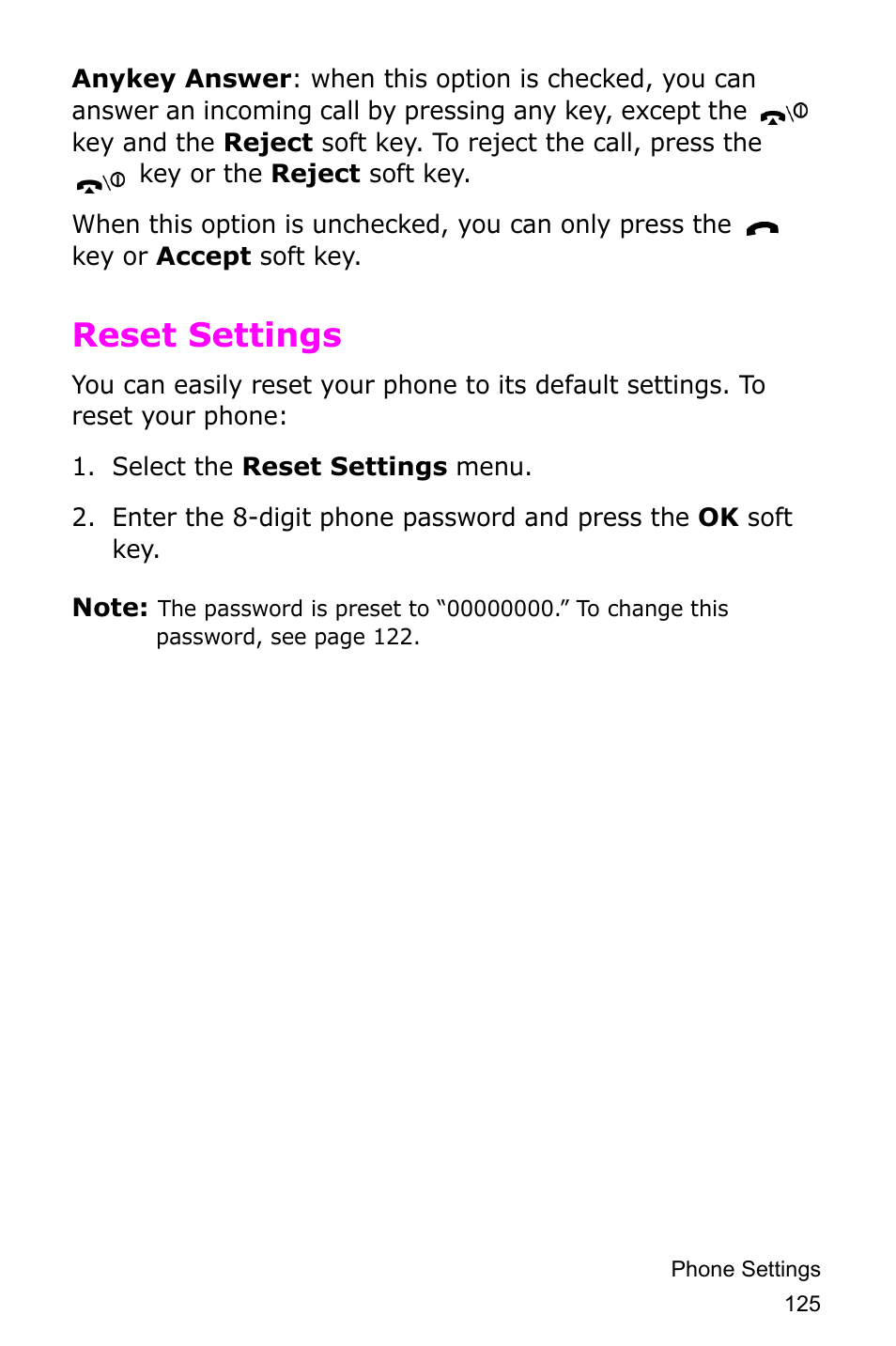 Reset settings | Samsung SGH-D415MSATMB User Manual | Page 128 / 200