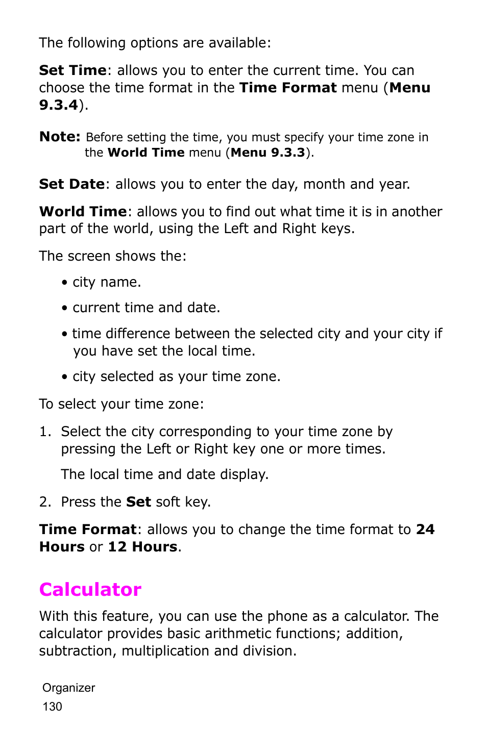 Calculator | Samsung SGH-D415MSATMB User Manual | Page 133 / 200