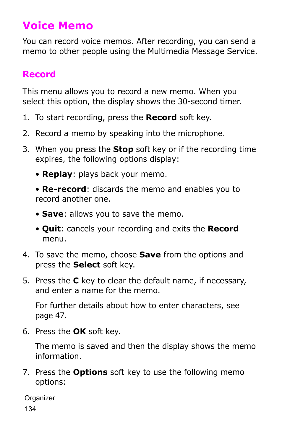 Voice memo | Samsung SGH-D415MSATMB User Manual | Page 137 / 200