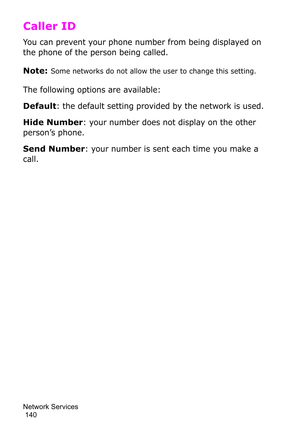 Caller id | Samsung SGH-D415MSATMB User Manual | Page 143 / 200