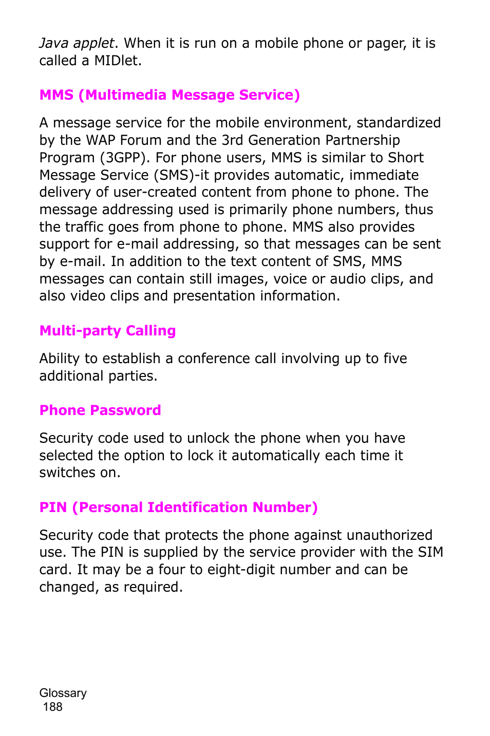 Samsung SGH-D415MSATMB User Manual | Page 191 / 200