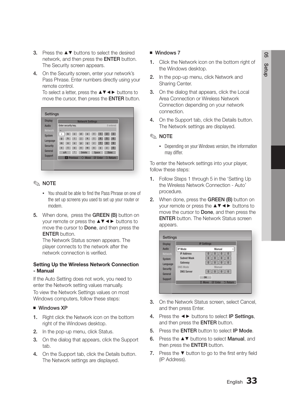 Pp on the network status screen, select cancel | Samsung BD-D5300-ZA User Manual | Page 33 / 142