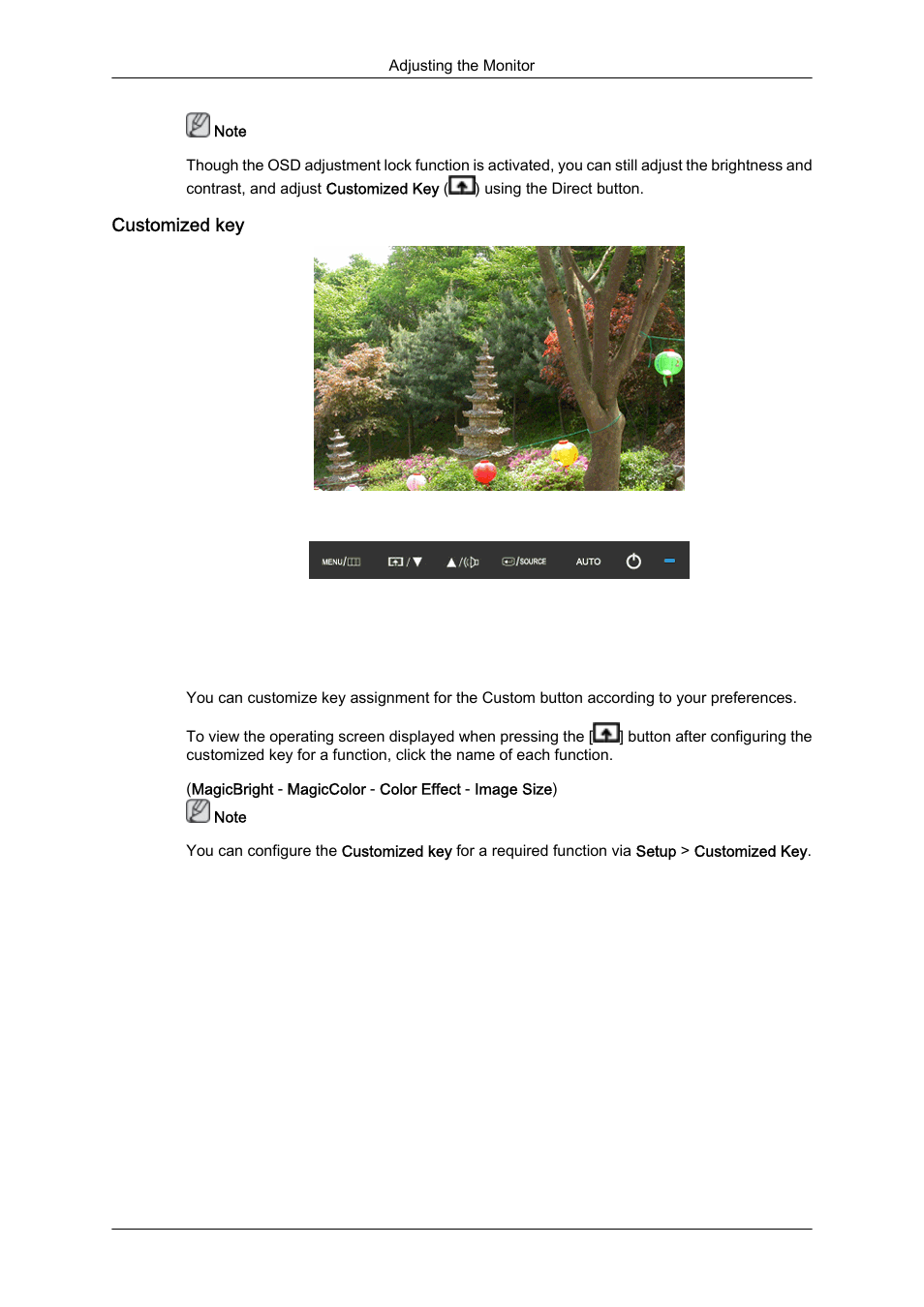 Customized key | Samsung LS24KIQKFV-XAA User Manual | Page 54 / 96