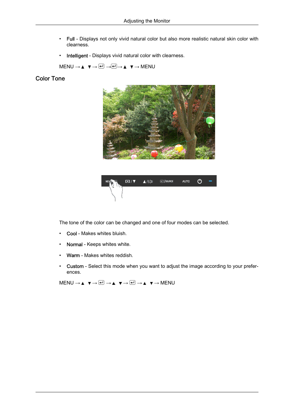 Color tone | Samsung LS24KIQKFV-XAA User Manual | Page 60 / 96