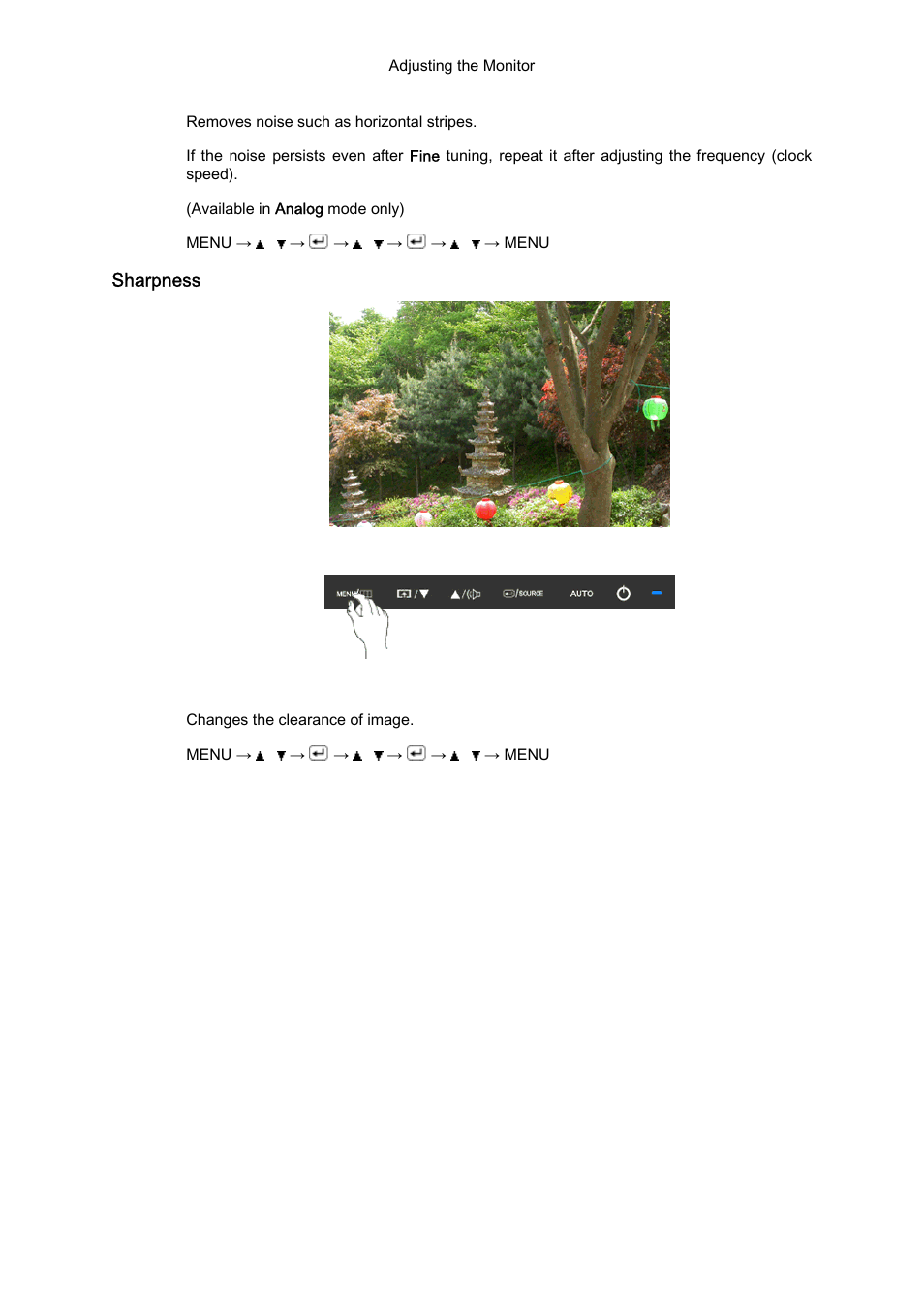 Sharpness | Samsung LS24KIQKFV-XAA User Manual | Page 64 / 96