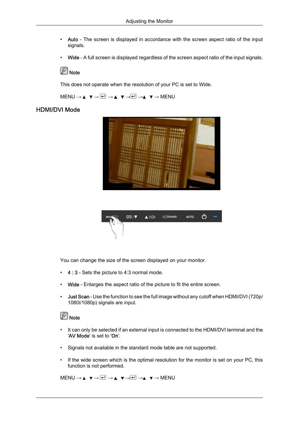 Hdmi/dvi mode | Samsung LS24KIQKFV-XAA User Manual | Page 72 / 96