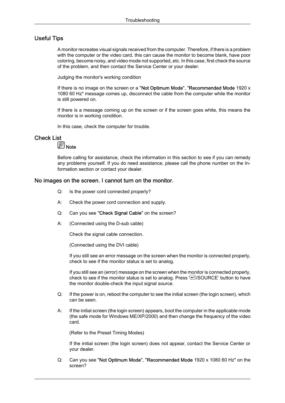 Useful tips, Check list | Samsung LS24KIQKFV-XAA User Manual | Page 77 / 96