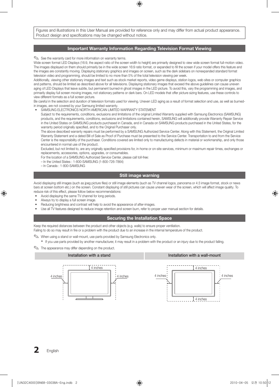 Samsung UN32C4000PDXZA User Manual | Page 2 / 46