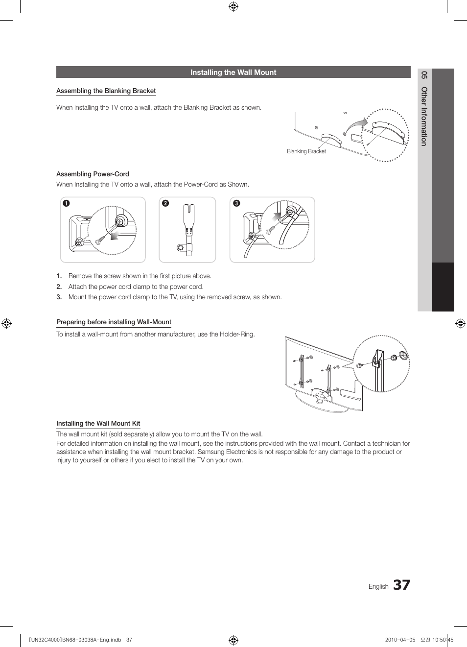 Samsung UN32C4000PDXZA User Manual | Page 37 / 46