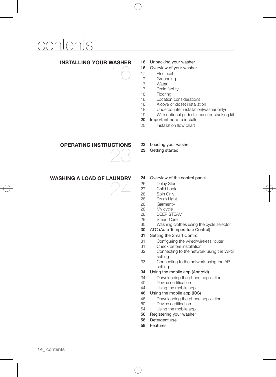 Samsung WF455ARGSGR-AA User Manual | Page 14 / 276