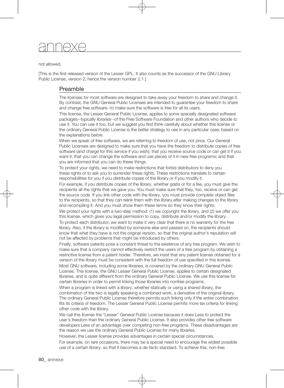 Annexe, Preamble | Samsung WF455ARGSGR-AA User Manual | Page 172 / 276