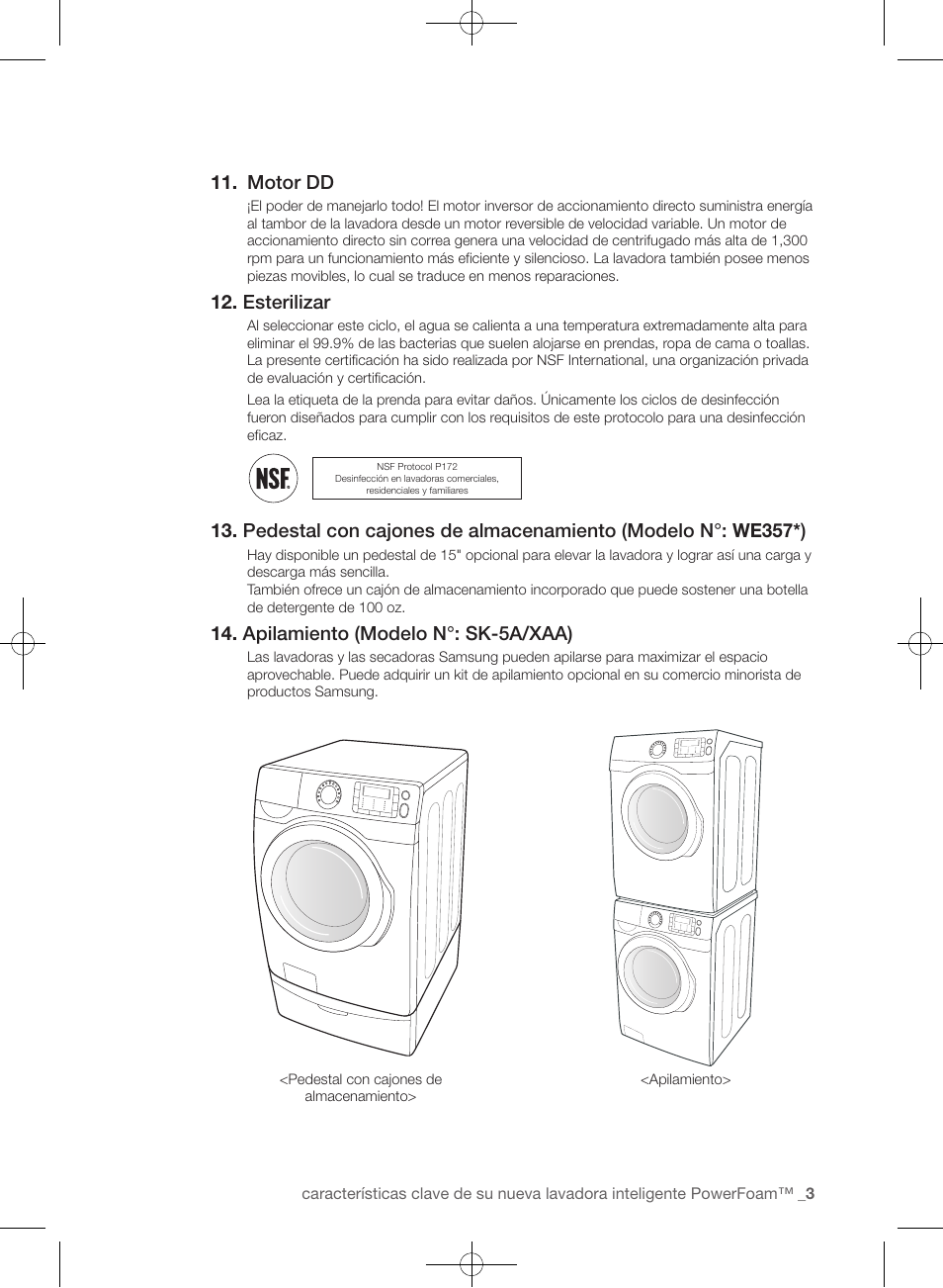 Motor dd, Esterilizar, Apilamiento (modelo n°: sk-5a/xaa) | Samsung WF455ARGSGR-AA User Manual | Page 187 / 276