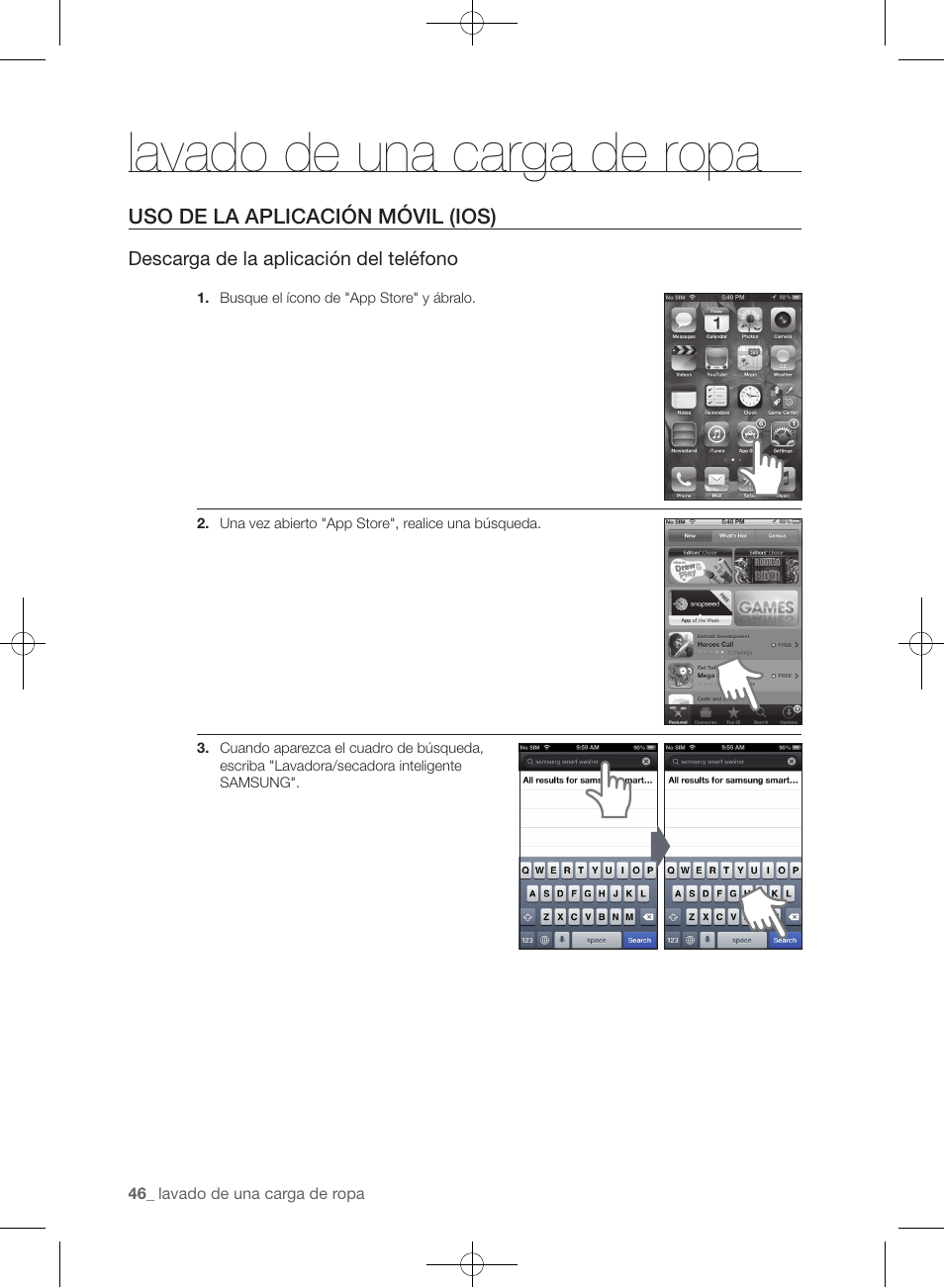 Lavado de una carga de ropa | Samsung WF455ARGSGR-AA User Manual | Page 230 / 276