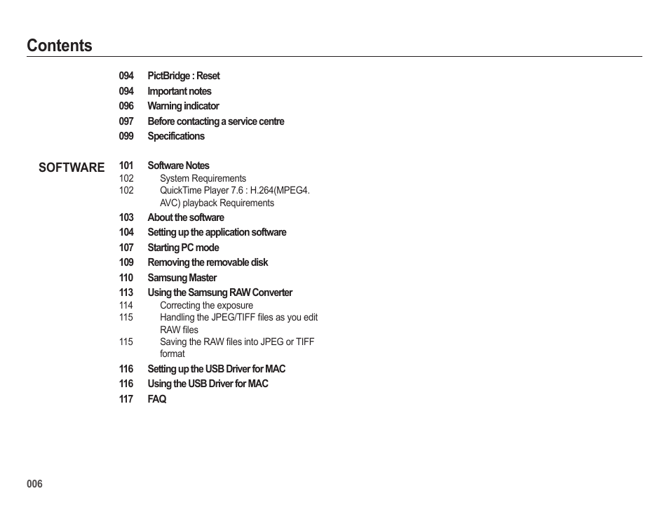 Samsung EC-HZ25WZBPBUS User Manual | Page 7 / 122