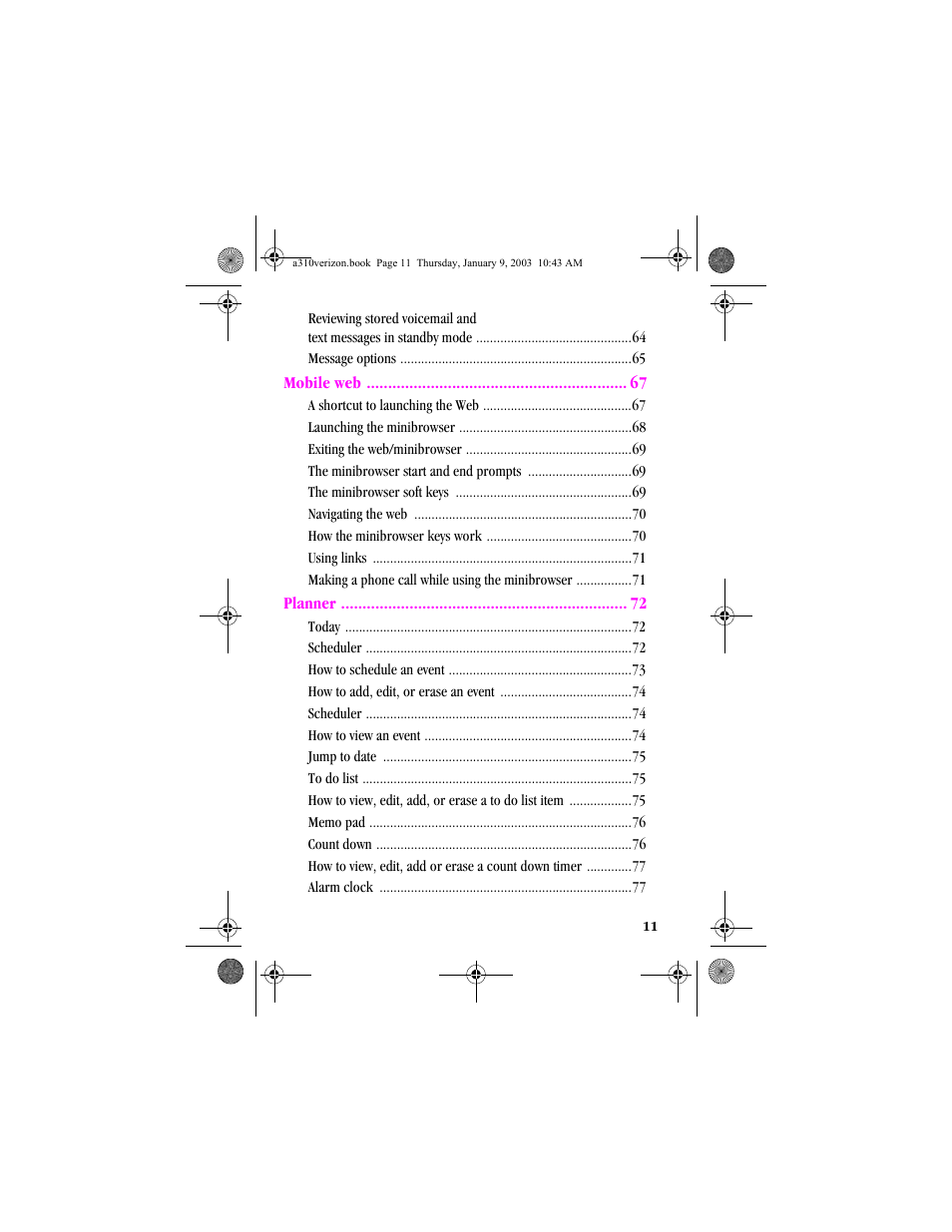 Samsung SCH-A310SV-XAR User Manual | Page 11 / 146