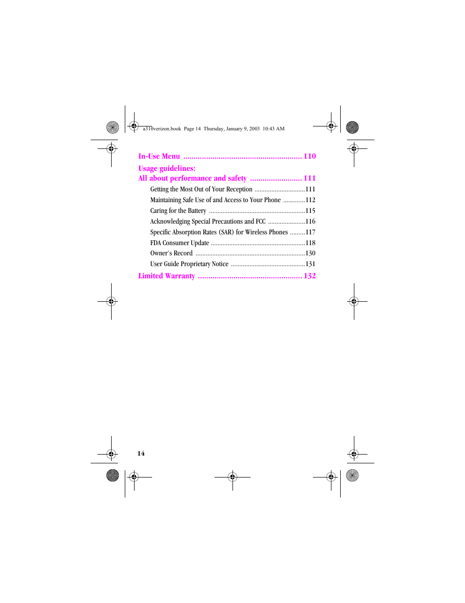 Samsung SCH-A310SV-XAR User Manual | Page 14 / 146