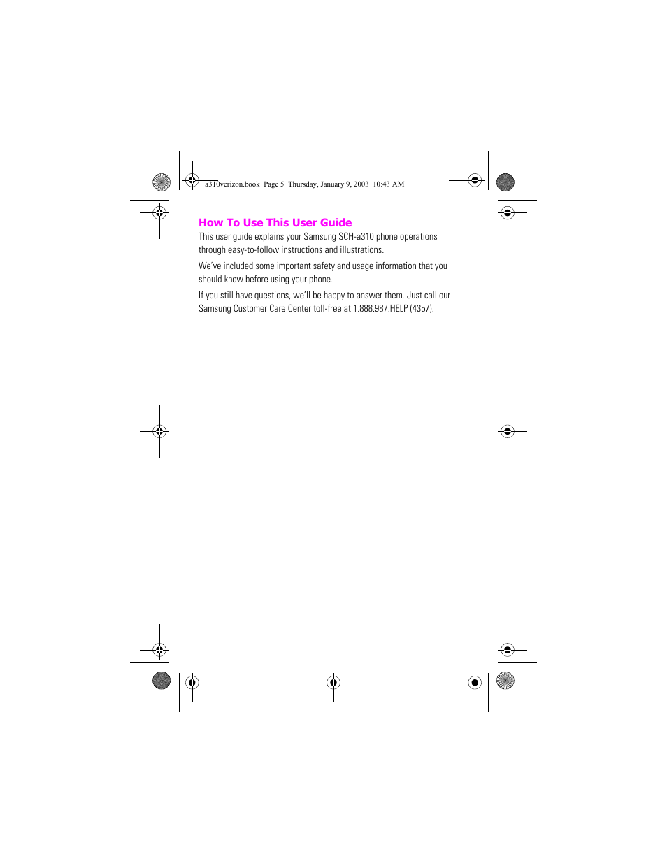 How to use this user guide | Samsung SCH-A310SV-XAR User Manual | Page 5 / 146