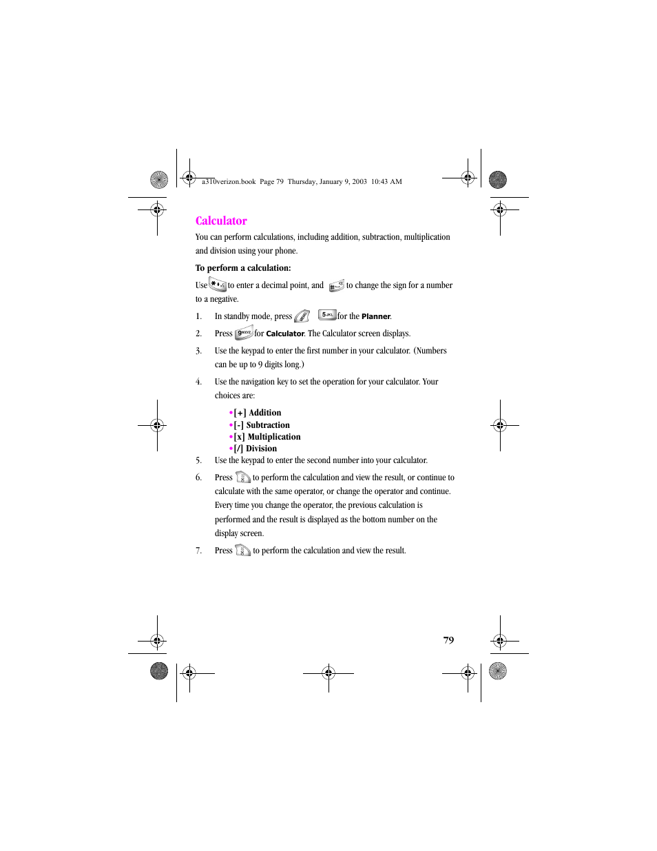 Calculator | Samsung SCH-A310SV-XAR User Manual | Page 79 / 146