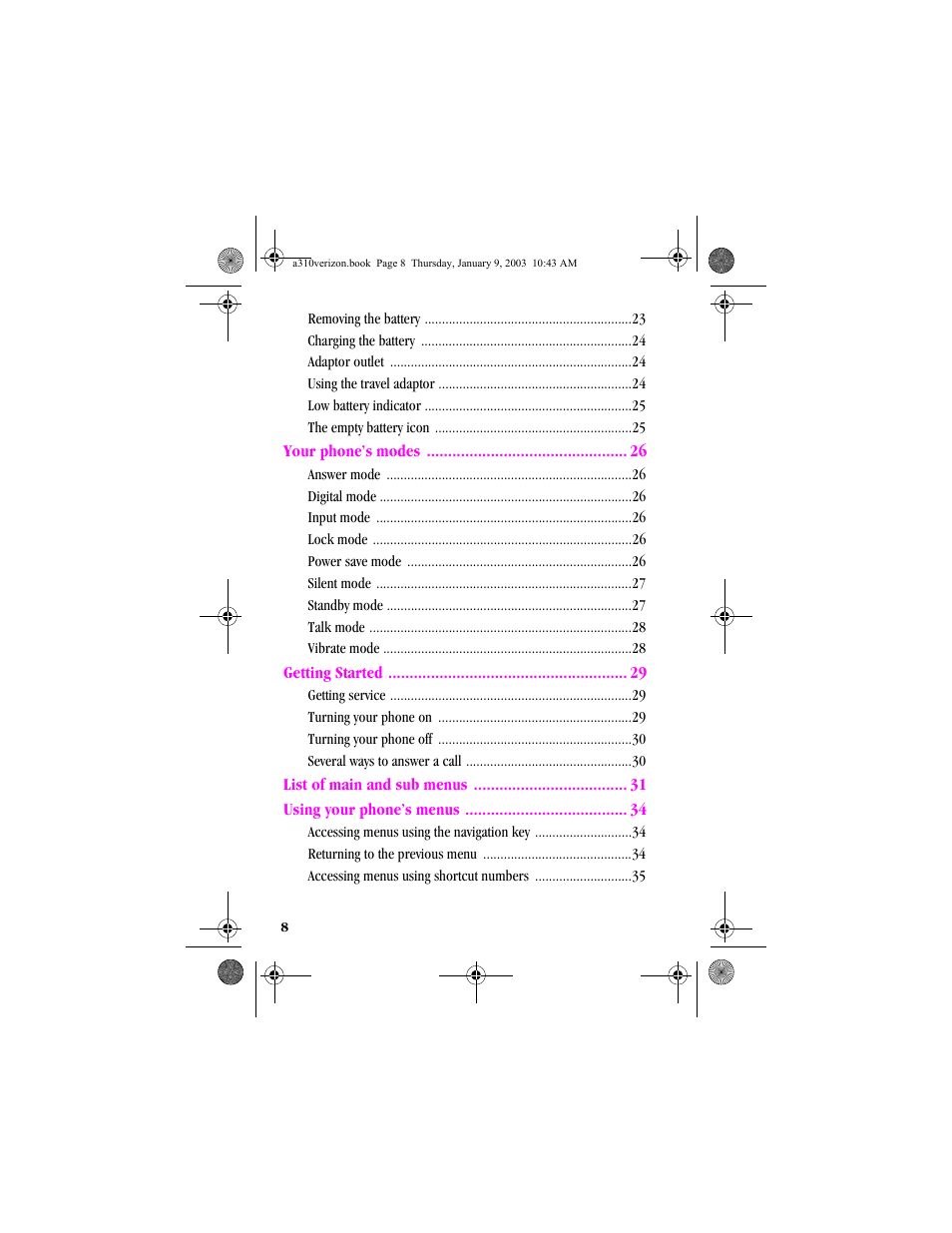 Samsung SCH-A310SV-XAR User Manual | Page 8 / 146