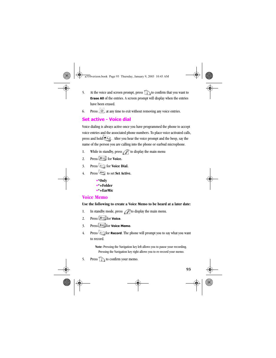 Voice memo | Samsung SCH-A310SV-XAR User Manual | Page 93 / 146