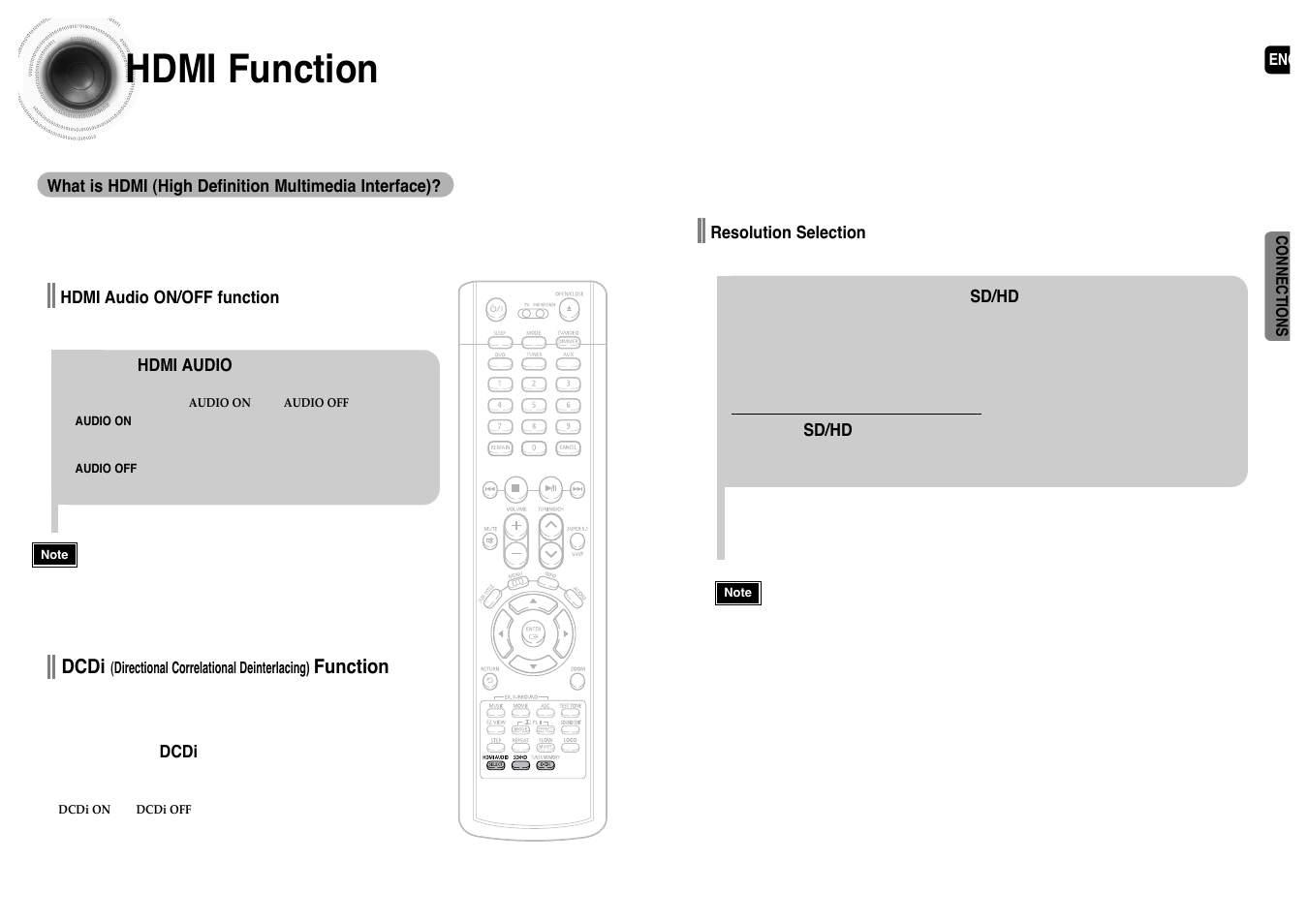 Hdmi function | Samsung HT-P1200T-XAC User Manual | Page 12 / 45