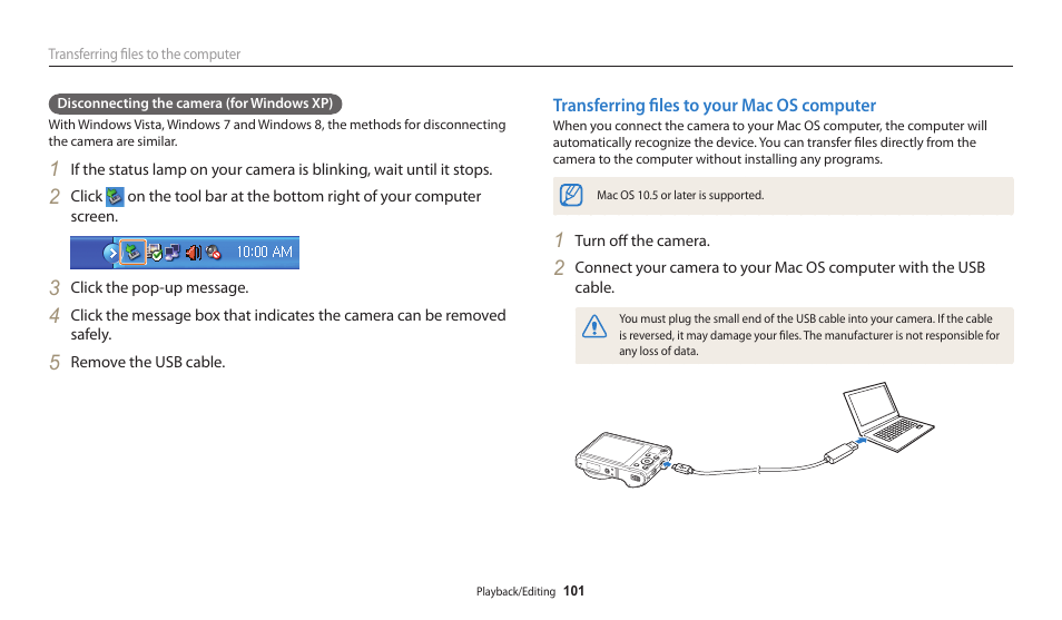 Transferring files to your mac os computer | Samsung EC-WB200FBPWUS User Manual | Page 102 / 164