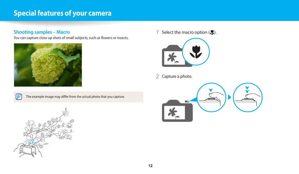 Special features of your camera | Samsung EC-WB200FBPWUS User Manual | Page 13 / 164