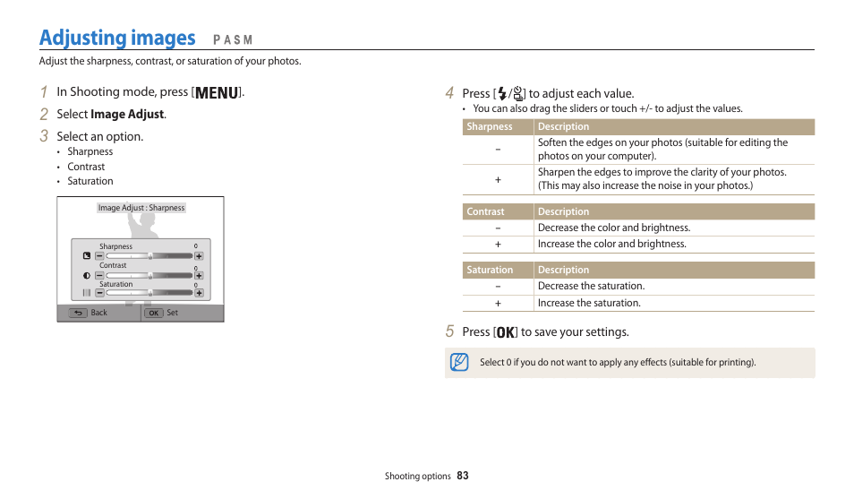 Adjusting images | Samsung EC-WB200FBPWUS User Manual | Page 84 / 164