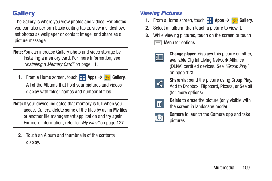 Gallery | Samsung SCH-R530MBBUSC User Manual | Page 115 / 201