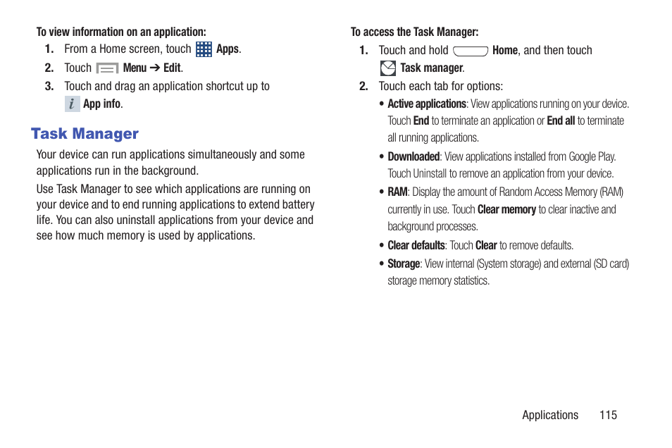 Task manager | Samsung SCH-R530MBBUSC User Manual | Page 121 / 201