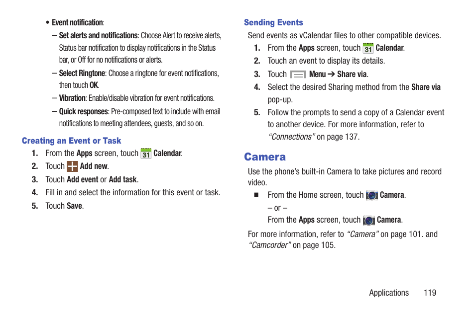 Camera | Samsung SCH-R530MBBUSC User Manual | Page 125 / 201