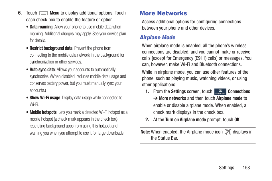 More networks | Samsung SCH-R530MBBUSC User Manual | Page 159 / 201