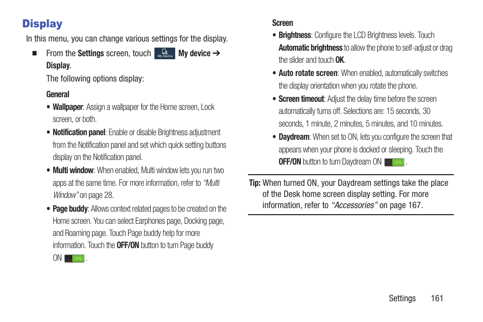 Display, Us. for more | Samsung SCH-R530MBBUSC User Manual | Page 167 / 201