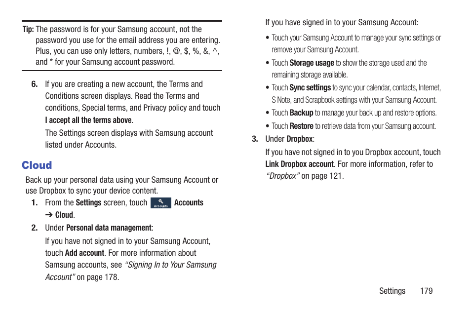 Cloud | Samsung SCH-R530MBBUSC User Manual | Page 185 / 201